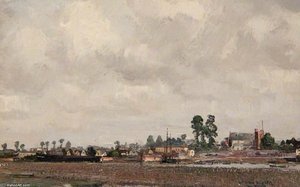 Boats And Barges On A River — William Page Atkinson Wells