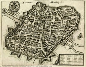 City Map Of Nuremberg, 1648 — Matthäus The Younger Merian