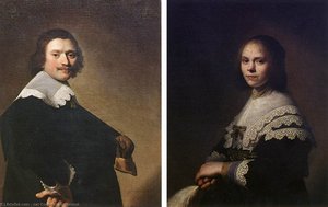 Portrait Of A Man And Portrait Of A Woman — Johannes Cornelisz Verspronck