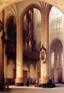 Interior Of Sint Jan Church In Den Bosch Sun — Johannes Bosboom