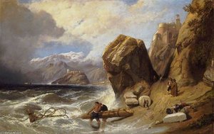 Coast Scene Near Genoa — Clarkson Frederick Stanfield