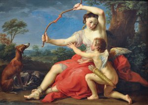 Diana And Cupid — Batoni Pompeo