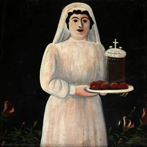 Women Carrying Eggs (extant Part Of The Painting) — Niko Pirosmani
