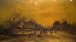 Frozen Mill Pond — George Augustus Williams