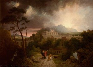 Christ Appearing To Mary Magdalen With A View Of Jerusalem Beyond At The Time Of The Crucifixion — Thomas Christopher Hofland