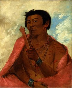 On Sáw Kie, Der Sauk, Beim Gebet — George Catlin