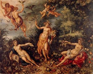 The Abundance And The Four Elements — Jan Brueghel The Elder