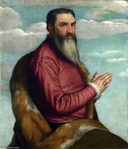 Praying Man With A Long Beard — Alessandro Bonvicino (moretto Da Brescia)