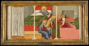 The Birth And Naming Of Saint John The Baptist — Sano Di Pietro