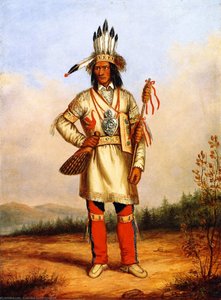 Chief Tanaghte, Delegate To Lord Elgin At Montreal — Cornelius David Krieghoff