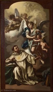 Apparition Of The Host To Saint Thomas Aquinas — Francesco De Mura