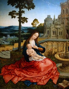 Virgin And Child Near A Fountain — Barend Or Barent Van Orley, Bernaert Van Orley Or Barend Van Brussel