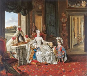 Queen Charlotte (1744-1818) With Her Two Eldest Sons — Johann Zoffany