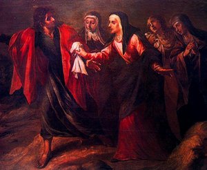La Vírgen Con San Juan Evangelista Y Las Tres Marías Camino Del Calvario — Juan De Valdés Leal