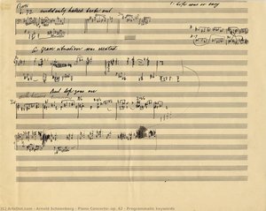 Klavierkonzert, Op. 42 - Programmatische Schlagworte — Arnold Schönberg