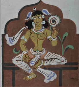 Sitting Figure With A Pair Of Wings On The Head — ناندلال بوشو