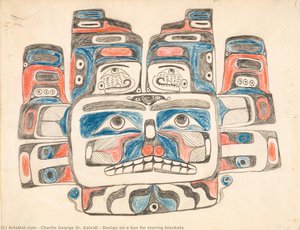Design On A Box For Storing Blankets — Charlie George Sr. Xalxidi