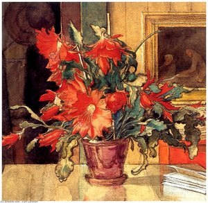 Detalle De Lisbeth Leyendo — Carl Larsson