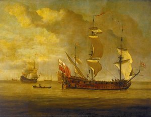 The ‘charles Galley’ Before A Light Breeze — Willem Van De Velde The Elder