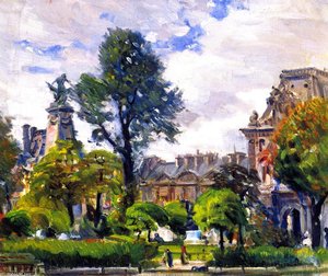 Gardens Of The Tuileries, The Louvre — Joseph Kleitsch