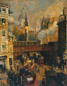 Ludgate Circus Entrance To The City (november, Midday) (ludgate Circus Entrée De La City (novembre, Midi)) — Jacques-émile Blanche