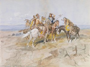 Approach Of The White Men — Charles Marion Russell