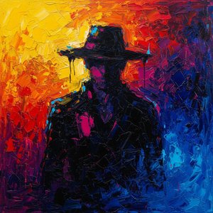 Ethereal Silhouette Amidst A Prismatic Surge Of Impasto Light And Shadow — Christian Noiret