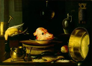 Still Life With A Calf's Head — Sébastien Stoskopff
