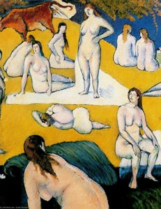 Bathers With Red Cow — Émile Bernard