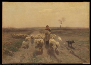 A Shepherdess And Her Flock — Anton Mauve