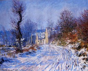 Road To Giverny In Winter — Claude Monet