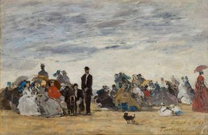 The Beach At Trouville — Eugène Louis Boudin