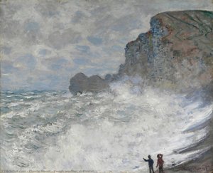 Wildwetter Bei Étretat — Claude Monet