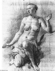 Study Of A Female Nude — Adriaen Van De Velde