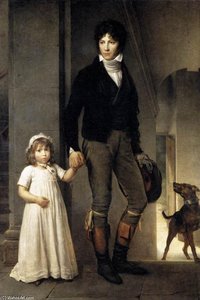 Jean-baptist Isabey, Miniaturist, With His Daughter — Франсуа Жерар
