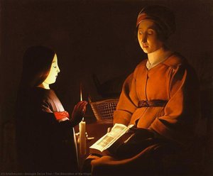 Die Erziehung Der Jungfrau — Georges De La Tour
