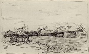 Barn. Twilight. — Isaak Ilyich Levitan