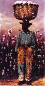 Negro Man With Basket Of Cotton On Head — William Aiken Walker