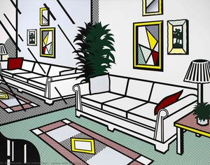 Interior Con Parete Specchiata — Roy Lichtenstein