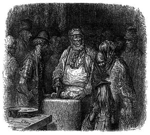 El Cerrajero, Calle Del Mercado De Newport — Paul Gustave Doré