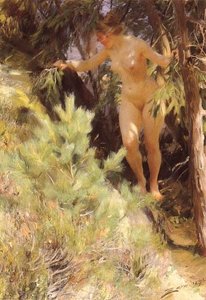 Naken Under En Gran — Anders Leonard Zorn