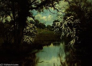 Where Spreading Hawthorns Gaily Bloom — Edward Wilkins Waite