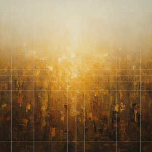 Strati Dorati Sotto Una Griglia Geometrica