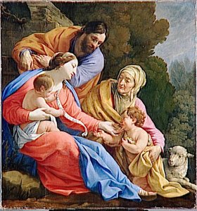 La Sainte Famille Avec Sainte Elisabeth Et Le Petit Saint Jean — Simon Vouet