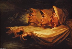 The Weird Sisters -the Three Witches — Johann Heinrich Füssli