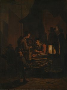 Fish Market At Night, Egbert Lievensz. Van Der Poel, 1640 - 1664 — Egbert Van Der Poel