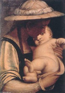 Virgin And Child — Luca Cambiaso