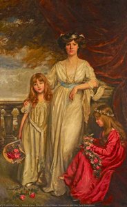 Mrs Minnie Horniman And Her Two Daughters — Arthur Paine Garratt