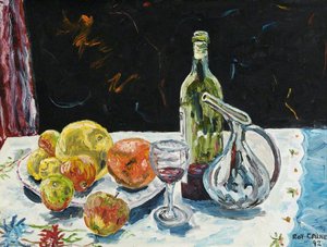 Still Life With Fruit And Wine — Roy Yorke Calne