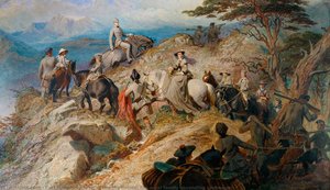 Morning In The Highlands: The Royal Family Ascending Lochnagar — Carl Haag